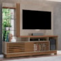 Estante Home Theater Frizz Plus Fendi/Naturale para TV até 60” com Pés - Madetec