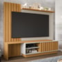 Estante Home Theater Guarujá Nature/Off White para TV até 70” - Permóbili 