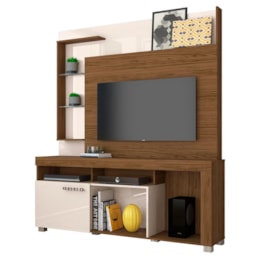 Estante Home Theater Ícaro Naturale/Off White para TV até 50” - Madetec Estante Home Theater Ícaro Naturale/Off White para TV até 50” - Madetec
