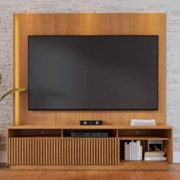 Estante Home Theater Jordão Freijó para TV até 75” - Colibri Estante Home Theater Jordão Freijó para TV até 75” - Colibri