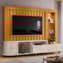 Estante Home Theater Le Mans Cinamomo/Off White para TV até 70” - Madetec