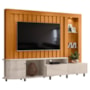 Estante Home Theater Le Mans Cinamomo/Off White para TV até 70” - Madetec 