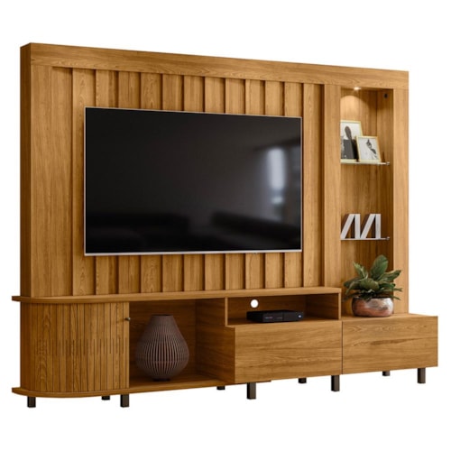 Estante Home Theater Le Mans Cumaru para TV até 70” - Madetec