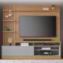 Estante Home Theater Maceió Freijó/Cinza Fosco para TV até 65” - Colibri 