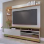 Estante Home Theater Maceió Freijó/Off White para TV até 65” com Pés - Colibri