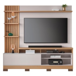 Estante Home Theater Maceió Freijó/Off White para TV até 65” com Pés - Colibri  Estante Home Theater Maceió Freijó/Off White para TV até 65” com Pés - Colibri