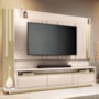 Estante Home Theater Montane Off White/Champanhe para TV até 75” - HB Móveis