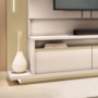 Estante Home Theater Montane Off White/Champanhe para TV até 75” - HB Móveis