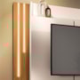 Estante Home Theater Montane Off White/Cinamomo para TV até 75” - HB Móveis
