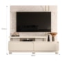 Estante Home Theater New Apolo Calacata/Off White para TV até 75” com Pés - Madetec