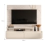 Estante Home Theater New Apolo Calacata/Off White para TV até 75” - Madetec