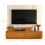 Estante Home Theater New Apolo Cinamomo/Off White para TV até 75” - Madetec 