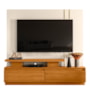 Estante Home Theater New Apolo Cinamomo/Off White para TV até 75” - Madetec 