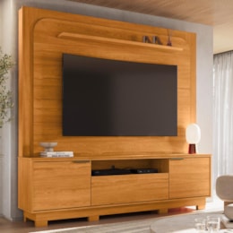 Estante Home Theater Nilo Cinamomo para TV até 75” com Pés - Madetec