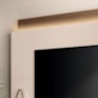 Estante Home Theater Nobre Off White/Castanho para TV até 85” - HB Móveis