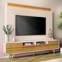 Estante Home Theater Nobre Off White/Cinamomo para TV até 85” - HB Móveis