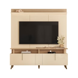 Estante Home Theater Petrópolis 1.8 Areia/Oasis para TV até 60” - Mobler