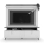 Estante Home Theater Petrópolis 1.8 Grigio Fosco/Canela para TV até 60” - Mobler