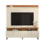 Estante Home Theater Petrópolis 1.8 Off White/Canela para TV até 60” - Mobler