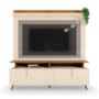 Estante Home Theater Petrópolis 1.8 Off White/Canela para TV até 60” - Mobler
