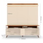 Estante Home Theater Petrópolis 1.8 Off White/Canela para TV até 60” - Mobler