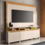 Estante Home Theater Quantum Off White/Cinamomo para TV até 70” - HB Móveis