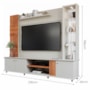 Estante Home Theater Riviera Off White/Cinamomo para TV até 60” - Permóbili