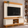 Estante Home Theater Siena Cinamomo/Off White para TV até 75” com Pés - Madetec