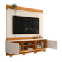 Estante Home Theater Siena Cinamomo/Off White para TV até 75” com Pés - Madetec