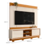 Estante Home Theater Siena Cinamomo/Off White para TV até 75” com Pés - Madetec