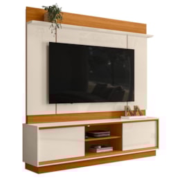 Estante Home Theater Siena Cinamomo/Off White para TV até 75” - Madetec
