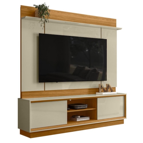 Estante Home Theater Siena Cumaru/Opala para TV até 75” - Madetec
