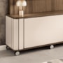 Estante Home Theater Trinus Castanho/Off White para TV até 70” - HB Móveis