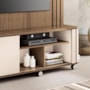 Estante Home Theater Trinus Castanho/Off White para TV até 70” - HB Móveis