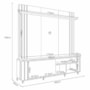 Estante Home Theater Trinus Castanho/Off White para TV até 70” - HB Móveis