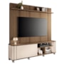 Estante Home Theater Trinus Castanho/Off White para TV até 70” - HB Móveis