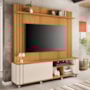 Estante Home Theater Trinus Cinamomo/Off White para TV até 70” - HB Móveis