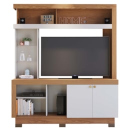 Estante Home Theater Valença Freijó/Off White para TV até 50” - Colibri Estante Home Theater Valença Freijó/Off White para TV até 50” - Colibri