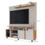 Estante Home Theater Valência Off White/Nature para TV até 55” - Permóbili