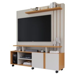 Estante Home Theater Valência Off White/Nature para TV até 55” - Permóbili Estante Home Theater Valência Off White/Nature para TV até 55” - Permóbili