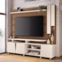 Estante Home Theater Virtus Castanho/Off White para TV até 70” – HB Móveis