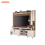 Estante Home Theater Virtus Castanho/Off White para TV até 70” – HB Móveis