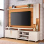 Estante Home Theater Virtus Cinamomo/Off White para TV até 70” – HB Móveis