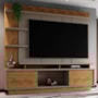 Estante Home Vinhedos 200cm Grigio Fosco/Amêndoa para TV até 65” - Mobler