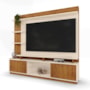 Estante Home Vinhedos 200cm Off White/Canela para TV até 65” - Mobler