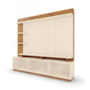 Estante Home Vinhedos 200cm Off White/Canela para TV até 65” - Mobler
