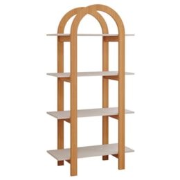 Estante Infantil Cupcake 4 Prateleiras Off White/Nature - Permóbili Baby Estante Infantil Cupcake 4 Prateleiras Off White/Nature - Permóbili Baby