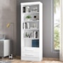 Estante Livreiro com 2 Gavetas 3420 Branco - Qmovi