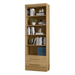 Estante Livreiro com 2 Gavetas 3420 Freijó - Qmovi Estante Livreiro com 2 Gavetas 3420 Freijó - Qmovi