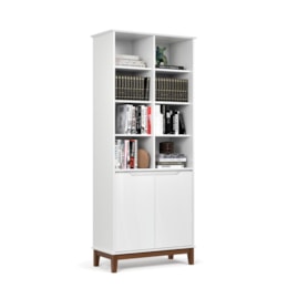 Estante Livreiro EJ Flow 2 Portas Branco – EJ Móveis